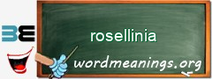 WordMeaning blackboard for rosellinia